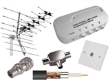TV DISTRIBUTION, PLUGS, SPLITTERS, SOCKETS & AERIAL